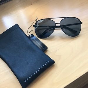 Quay Australian Oversized Aviators “Black/Smoke”